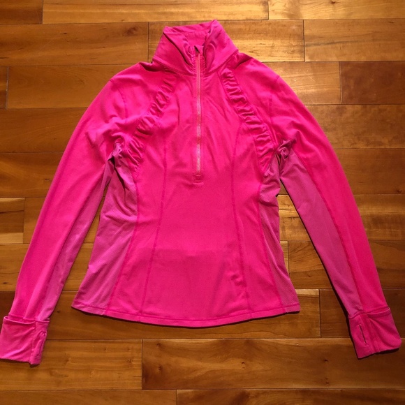 lululemon athletica Tops - LULULEMON Half Zip Long Sleeve Running Top